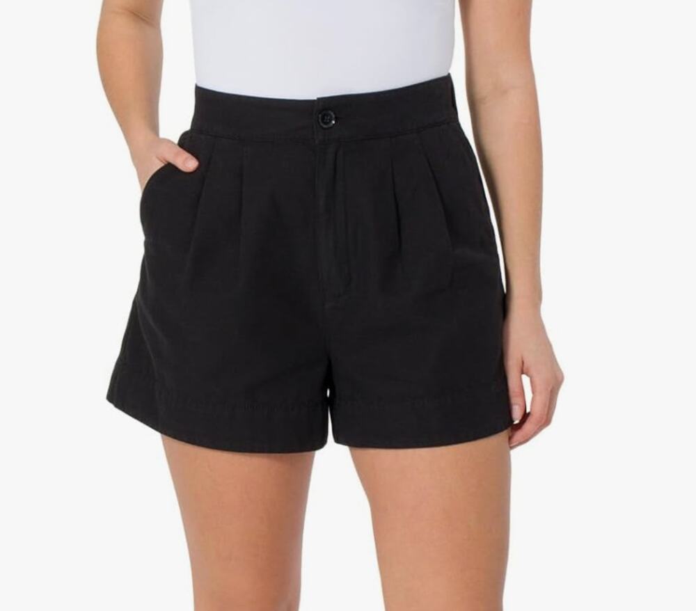 Joie Pleated Linen Blend Shorts XXL Black High Rise Pleated Summer Shorts